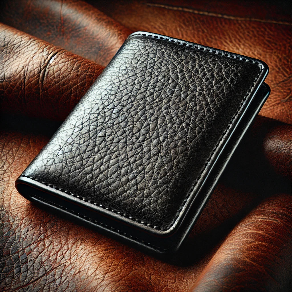 Leather Wallet & Card Holder- Black
