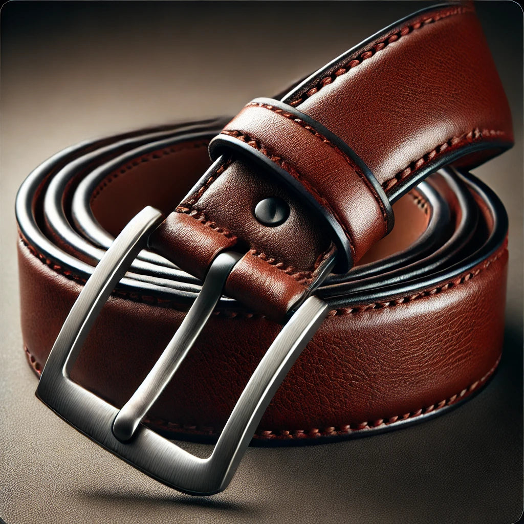 
      Leather Belt- Brown
 – Leather & Feather